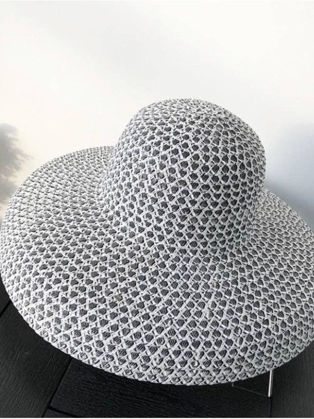 White Crochet Wide Brim Sun Hat - Women Accessories